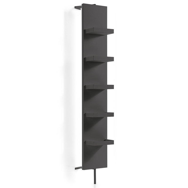 Ciacole 5 Piece Metal Bathroom Cabinet, White/Dark Gray