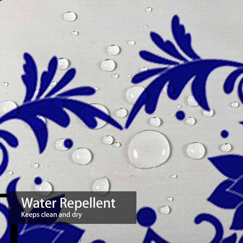 Rideau de douche à motif floral sans soudure avec 12 crochets, L 72 po x l 84 po