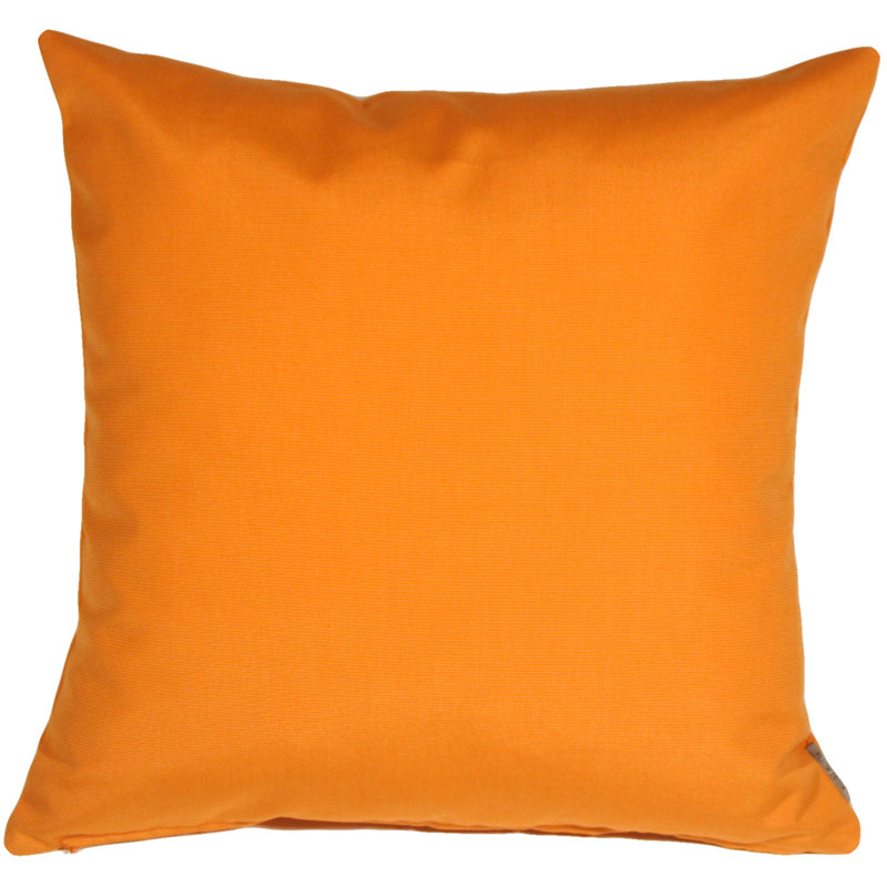 Coussins décoratifs rembourrés en polyester de couleur unie pour le jardin intérieur / extérieur Sunbrella, Orange mandarine