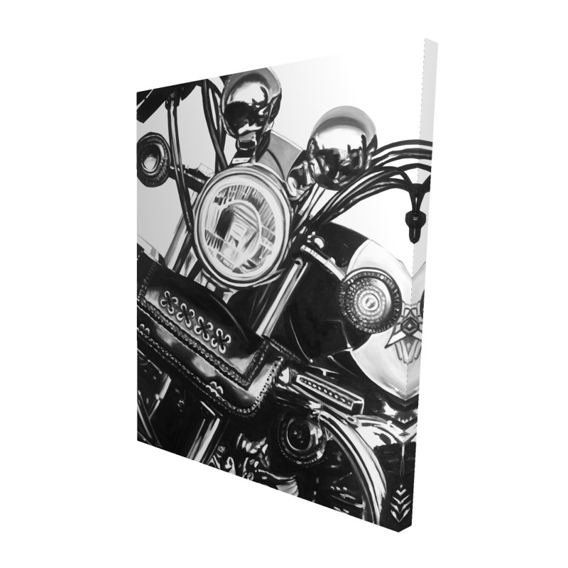 Realistic Motorcycle - Hyperrealist Transportation Canvas Decor