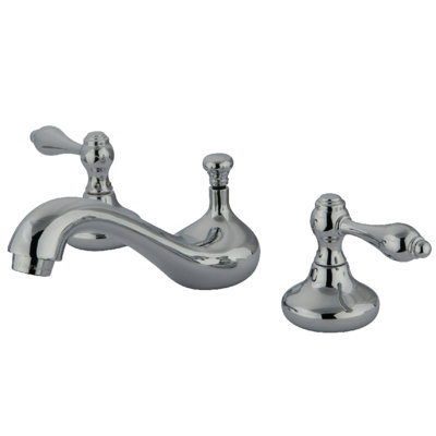 Widespread Bathroom Faucet with Drain Assembly