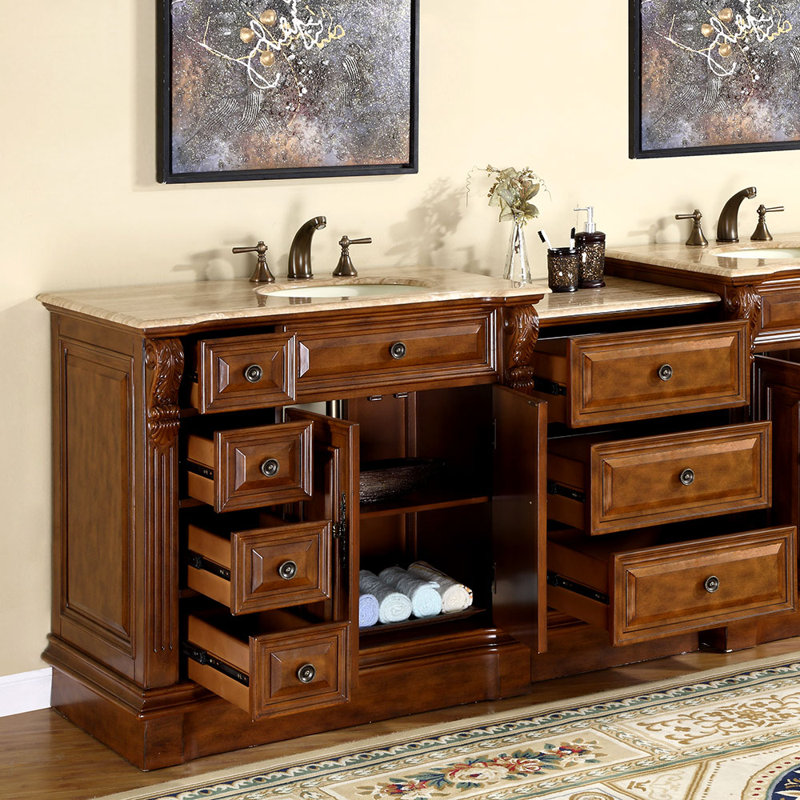 Ensemble de meuble-lavabo simple 58 po Tevis, Lavabo à droite