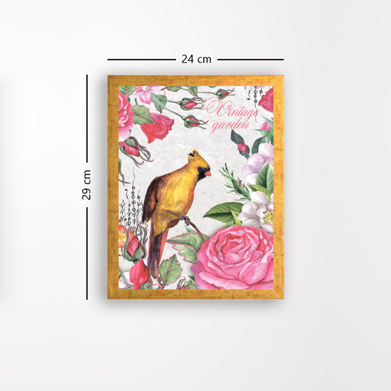 Élégante peinture encadrée décorative, 9,4 po x 11,4 po | 100% panneau de fibres à densité moyenne avec cadre 100% bois (épaisseur: 0,8 pouce) | Parfait pour la décoration intérieure, le salon ou le bureau | Art mural unique pour tout espace