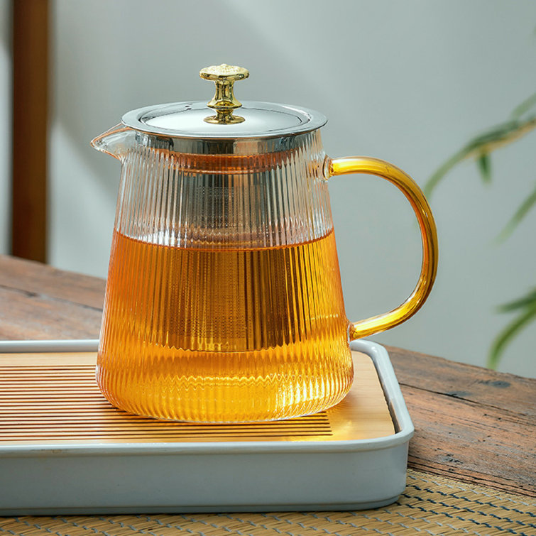 Buy Glass Teapot Flowers Teapot Gift for Tea Lover, Tea Coffee Infuser Pot  Kettle Online in India 