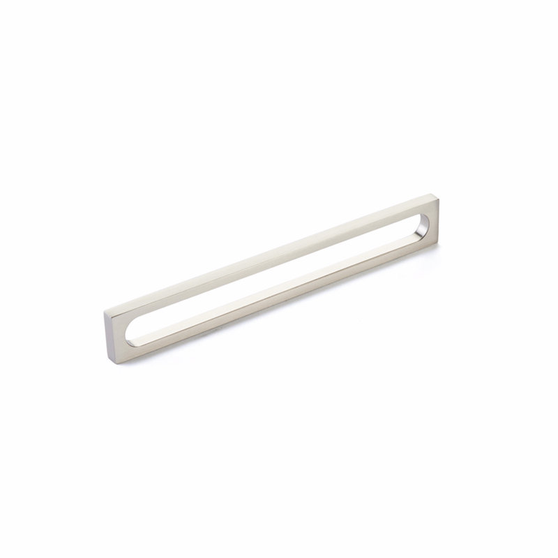 Café Novelty Pull, Brushed Nickel, 8"