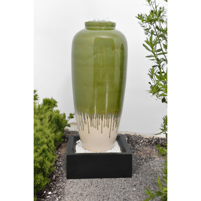 Handcrafted Ceramic / Porcelain Weather Resistant Urn Fountain