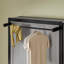 Lit simple Space, lit pliable en métal avec garde-robe, tablettes et prises de courant, design 2 en 1, gris pour chambres d'amis Petits espaces polyvalents-1189302825