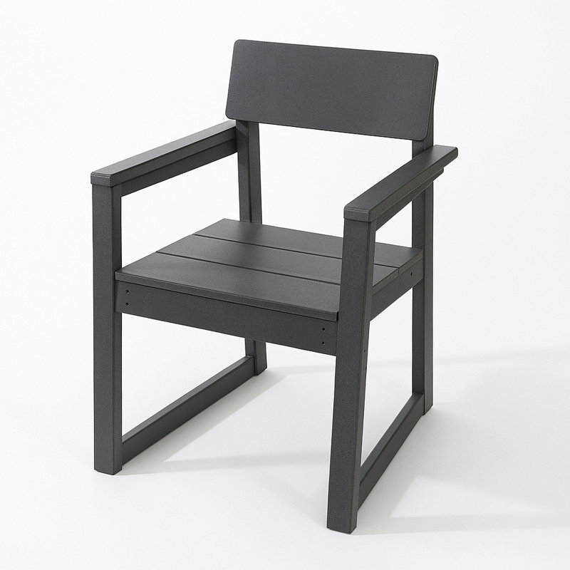 Fauteuils Hdpe pour l'extérieur et le jardin avec chaises, Gris