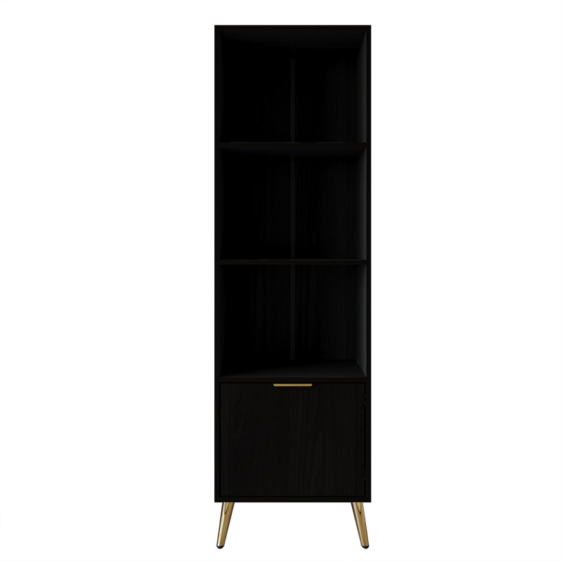 Bibliothèque 70 po H x 23,6 po, Noir