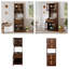 Ensemble de buffet 3 pièces et garde-manger, 2 armoires de rangement pour garde-manger, un buffet avec 2 portes coulissantes en verre rayé