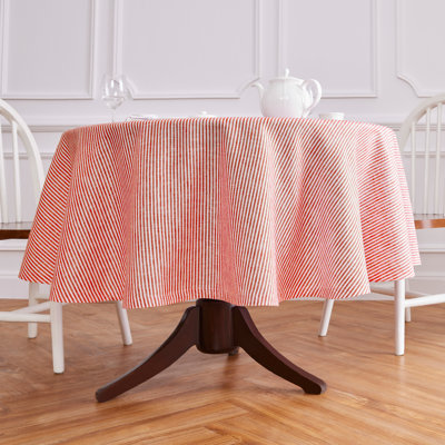 Narrow Stripe - 100% Pure Linen Tablecloth