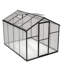 Serre en polycarbonate avec évent de toit, serre en aluminium pour l'extérieur de la cour arrière