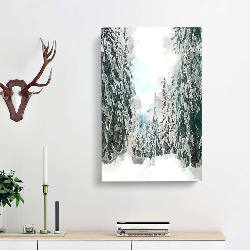 Winter Trail in Abstract - Wrapped Canvas, 50cm H x 35cm W x 3cm D