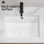 Lavabo de salle de bain rectangulaire encastré en céramique blanche encastrable, 19,51 po de profondeur, 7,81 po de hauteur, cuve à lait non jaunissante, finition lisse, largeur 15,57 po, poids 19,18 lb