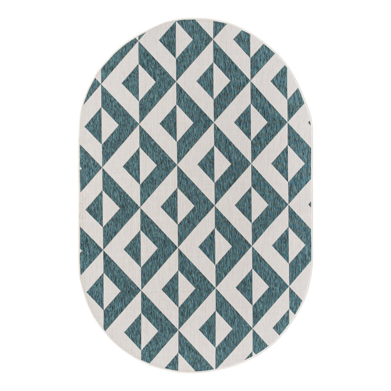 Tapis d'extérieur Drucilla Napa, Ovale 5 pi 3 po x 8 pi