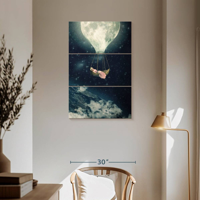 Kelan The Moon Carries Me Away, 57" H x 36" W