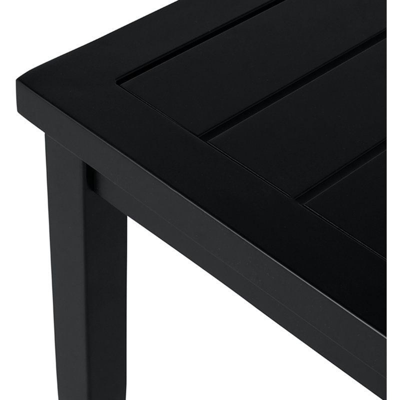 Brookings Wrought Aluminum Dining Table, Midnight