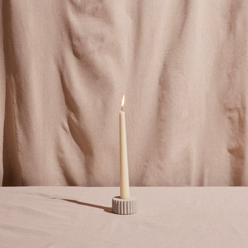 Pilar Low Candle Holder, 2.5" H x 0.75" W x 0.75" D