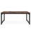 Table de salle à manger 71 "industrielle pour 6 à 8 personnes, table de salle à manger rectangulaire rustique avec structure en métal robuste, poste de travail ou soirée de jeux - brun rustique et noir