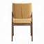 Ensemble de 2 chaises de salle à manger de style campagnard avec finition noyer et jaune