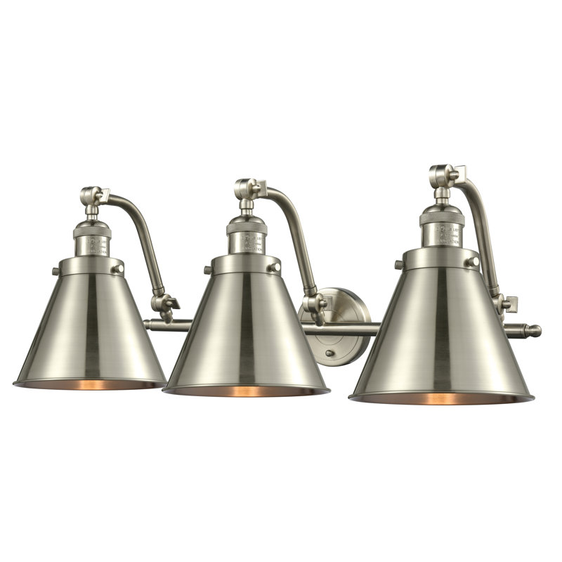 Donovan 3 - Light Dimmable Vanity Light, Brushed Satin Nickel, Brushed Satin Nickel, LED