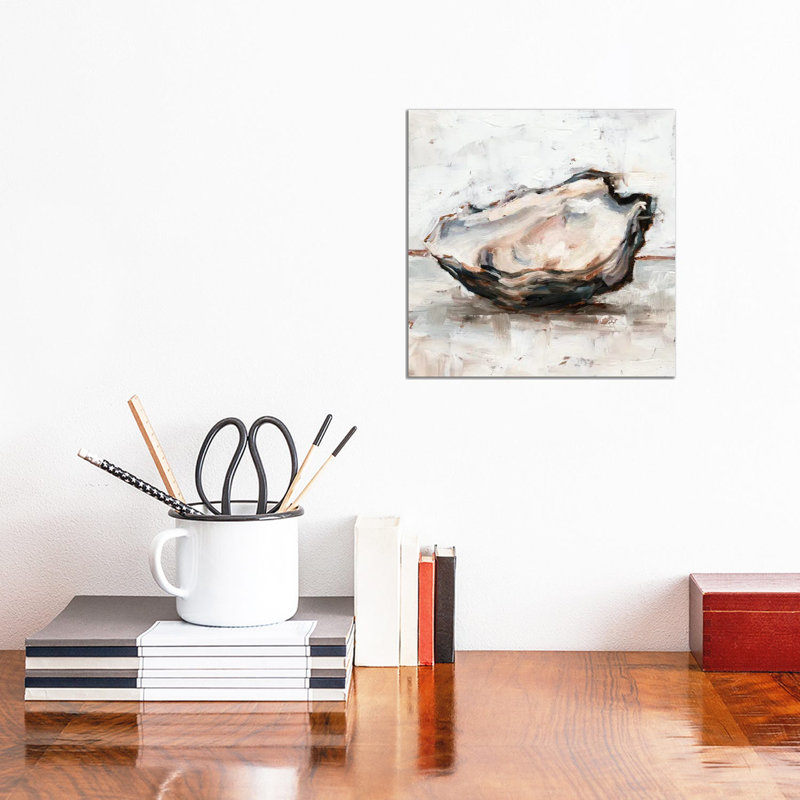Oyster Study I - Wrapped Canvas Painting, 30.48 cm H x 30.48 cm W