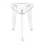 Tabouret de coin transparent en acrylique transparent