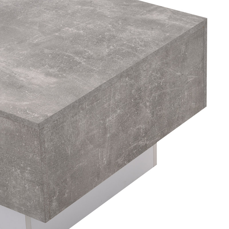 Dunaville Frame Coffee Table with Storage, White, Grey