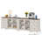 Scarlett Sideboard Cabinet with 4 Glass Doors and Multiple Drawers-1275408621