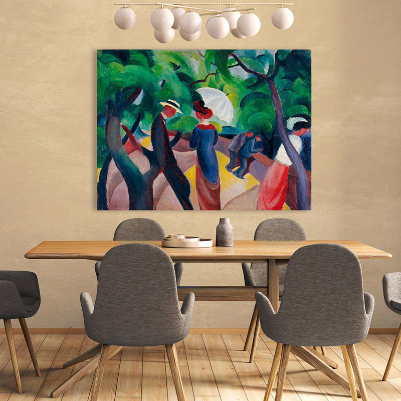 Promenade by August Macke - Wrapped Canvas Art Prints, 60cm H x 80cm W x 4cm D