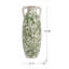 Vase en céramique avec motif floral délicat et petites poignées pour centre de décoration intérieure