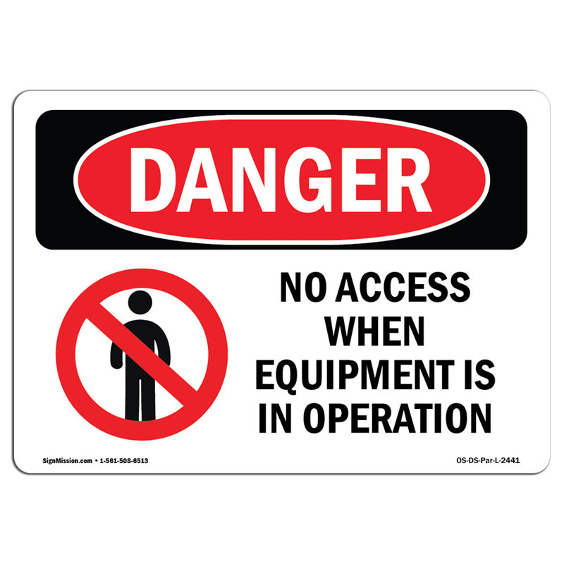 Danger Sign, 18" H x 24" W x 0.1" D