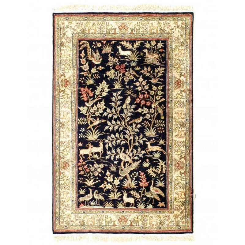Prabh Oriental Area Rug in Blue