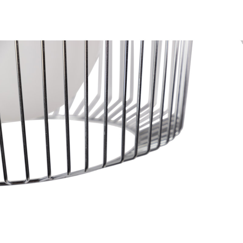 1 - Light Single Pendant, Silver/White