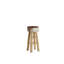 Upholstered Counter Stool with Solid Wood Frame