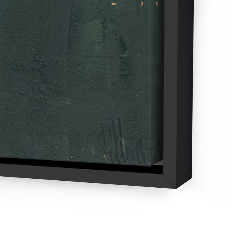 An Invitation Painting by Jill Elliott, Black Floater Framed Canvas, 32" H x 24" W, Black