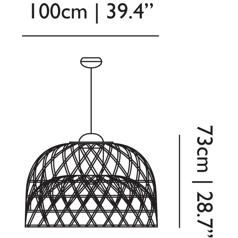Emperor Pendant, Large, Black