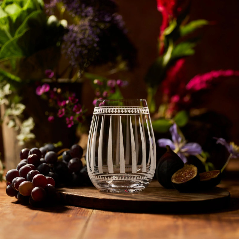 Marrakech Crystal Stemless Wine Glass