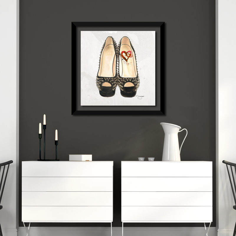 «Heart and Sole», impression sur toile, H 25,5 po x l 25,5 po x P 1 po, Cadre noir