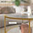 HOMCOM Round Coffee Table with 2-Tier Storage, Gold Tempered Glass &amp; Steel Frame for Living Room, Easy-Clean