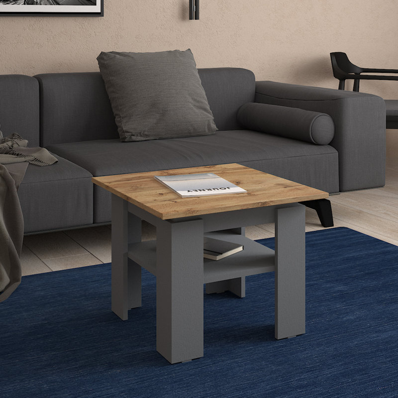 Coffee Table, Grey/Dark Brown Wood