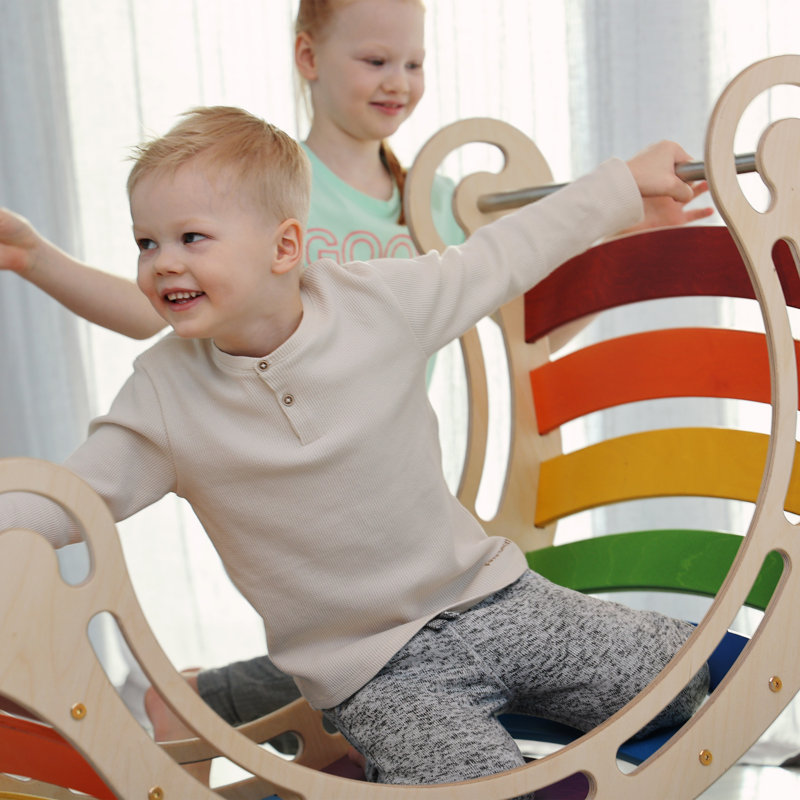 KateHaa 60cm W Wood Climber, Rainbow