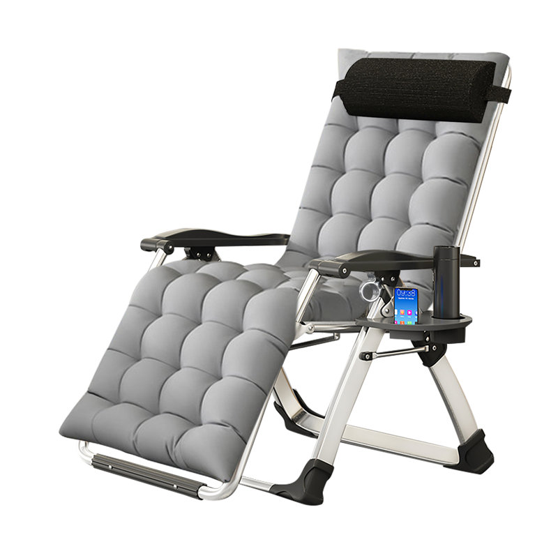 Upgrade Zero Gravity Chair with Removable Seating Cushion, Armrest Mat, Headrest & Tray