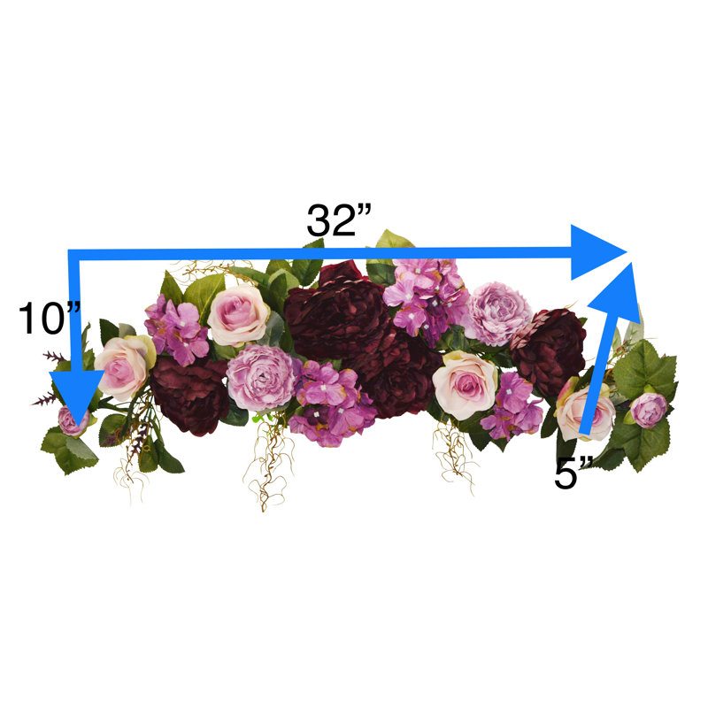 Ornement 32 po pivoine rose renoncule