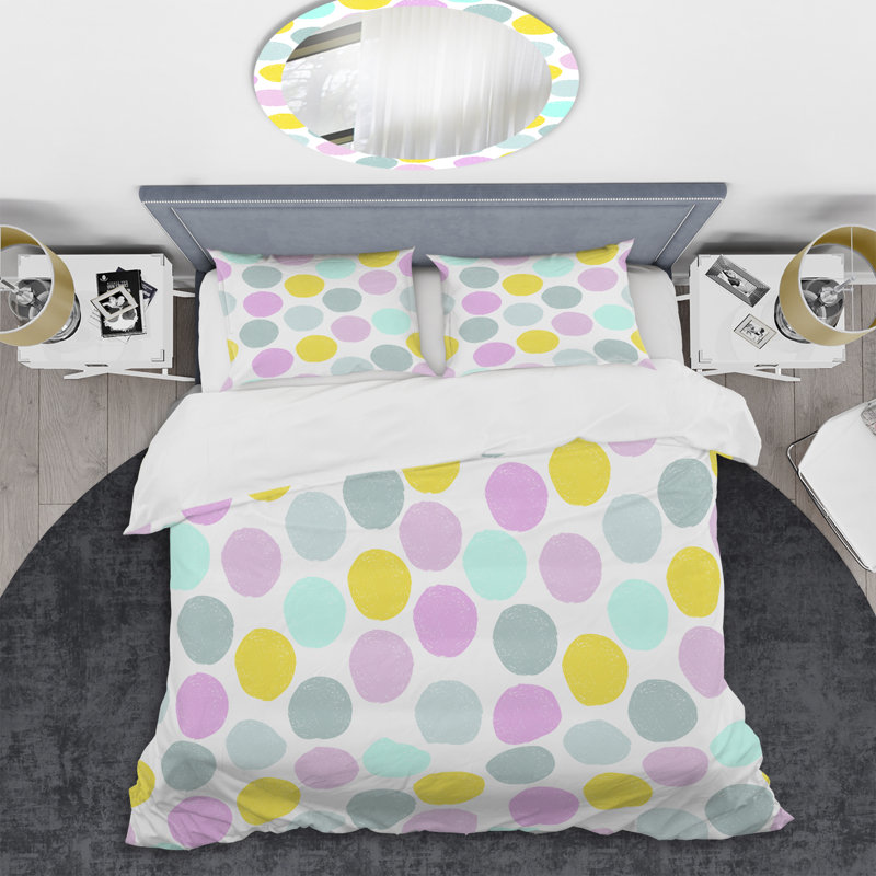 Ensemble de housse de couette en microfibre jaune / bleu 2 pièces, Housse de couette pour très grand lit et 2 très