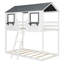 Lit superposé simple au-dessus de lit simple en bois massif de l 44,6 po x P 75,2 po x H 82 po Auden