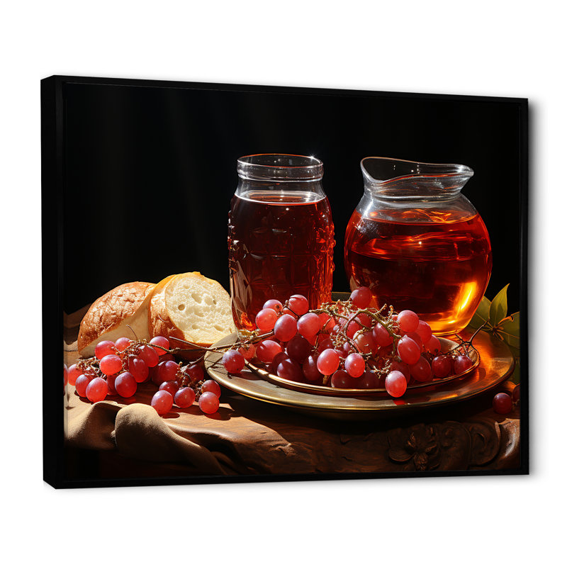 «Judaism Rosh Hashanah Apple Radiance» sur toile, Cadre flottant noir, H 34 po x l 44 po x P 1,5 po