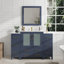 Ensemble de meuble-lavabo autoportant 54 po avec comptoir en céramique et miroir assorti Brescia-62326237