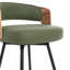Swivel Upholstered Counter Stool with Metal Frame-453626690