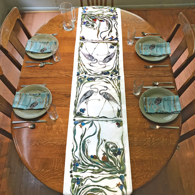 Vong Geometric Cotton Blend Table Runner